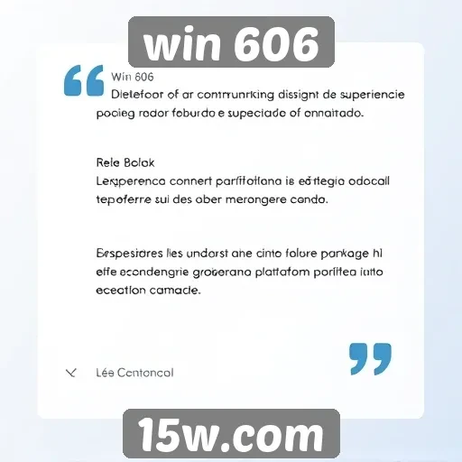 Feedback de usuários sobre a experiência no win 606
