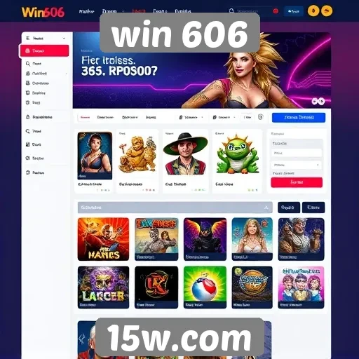 Análise da interface do usuário do site win 606